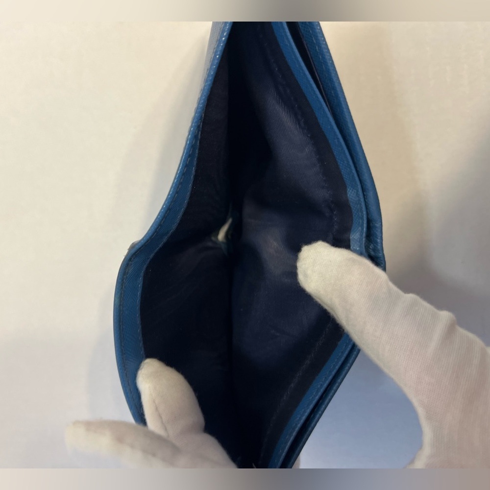 Prada staffiano leather‎ bifold wallet with COA card - Picture 7 of 13